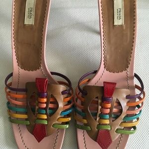 PRADA Multicolor Strappy Sandal Heels
